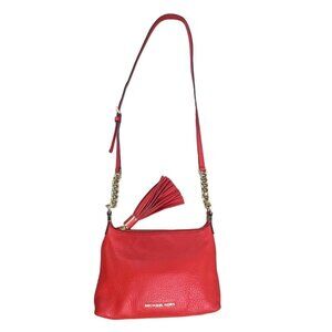 Michael Kors Women's Orange Golden Chain Strap Weston Crossbody Bag Sz M